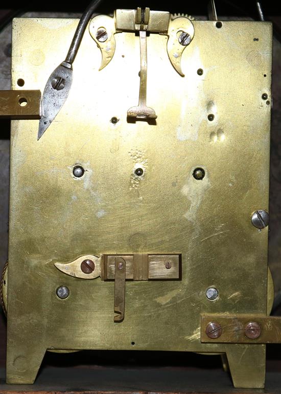J & W Mitchell of Glasgow. A William IV mahogany bracket clock, 16.75in.